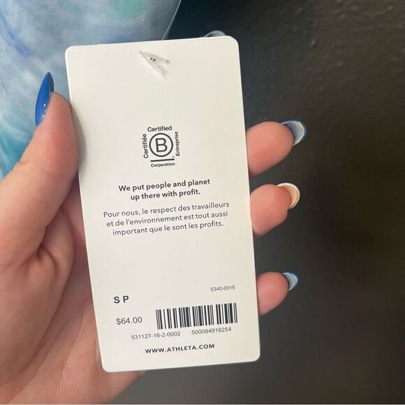 Athleta Conscious Crop Printed Bra A-C - Picture 11 of 14